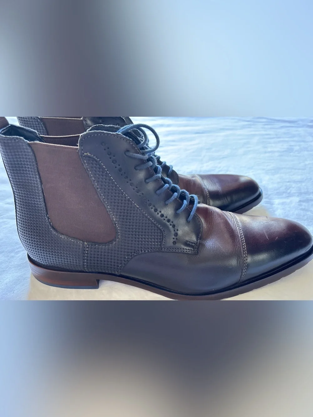 Stacy Adams Men’s Sz 11 Brown Leather Chelsea Cap Toe Boots